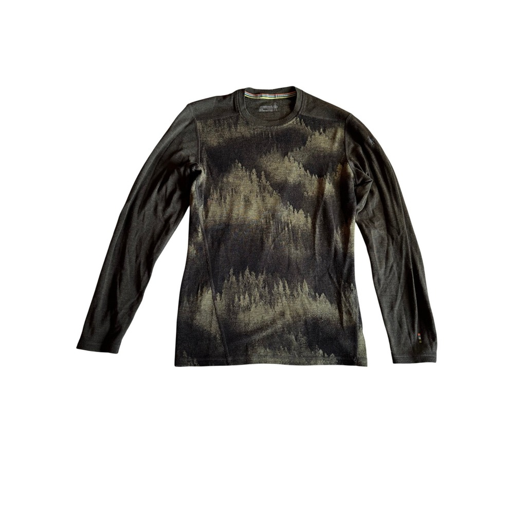 Smartwool Classic Thermal Merino Base Layer Mens Medium Forest Print Crew Top